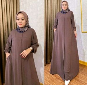 Gamis Dress Airflow Polos