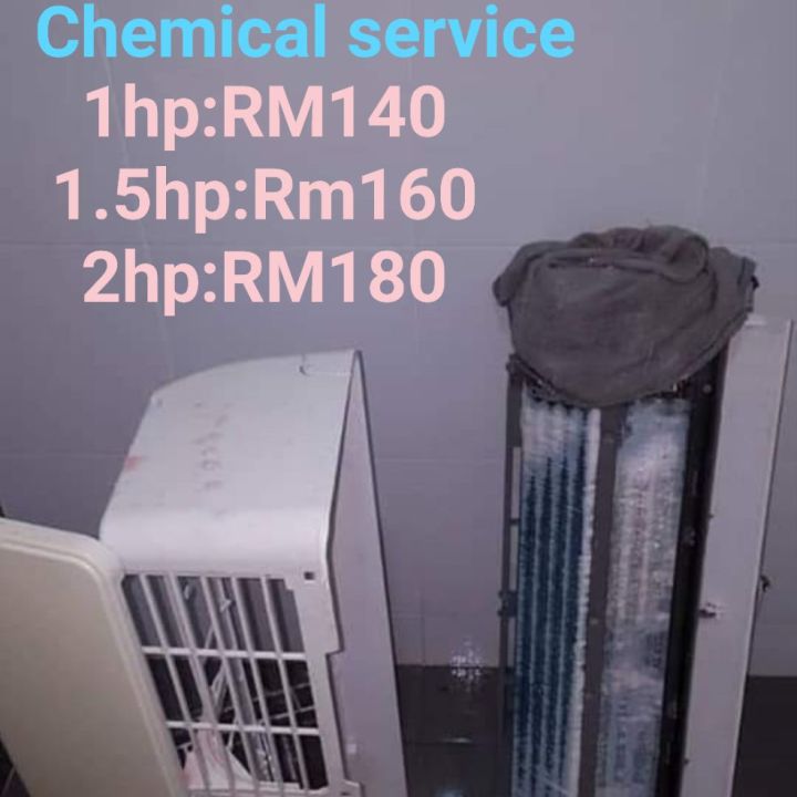 Aircond Chemical Service 1hp with refill gas/check amps Lazada