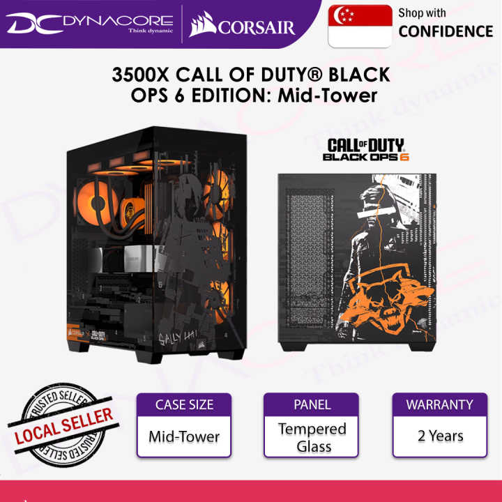 Cod Computer Case Corsair 3500X CALL OF DUTY® BLACK OPS 6 EDITION: Mid-Tower PC Case ...