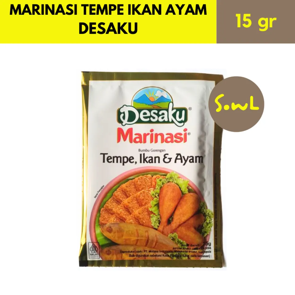 Desaku 240袋 Bumbu Goreng Tempe Ikan Ayam Jual DESAKU Marinasi Bumbu Tempe Ikan dan Ayam 15 gr Bumbu