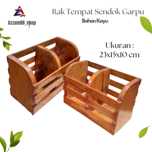 Tempat Sendok Garpu Bahan Kayu Wadah Sendok Dapur