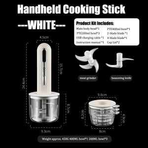 Multi functional electric mixer USB rechargeable meat grinder kitchen vegetable and garlic chopper