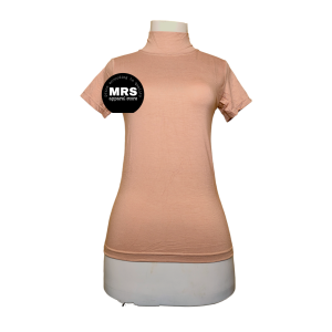 Inner Turtleneck Lengan Pendek Polos Wanita Bahan Spandek Rayon Premium