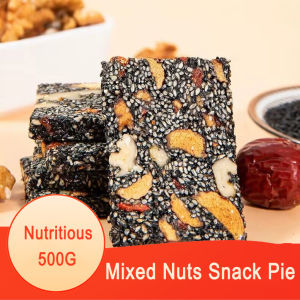 WooNut [COD] Delicious Black Sesame Soft Cake Handmade Mixed Nuts Pastry Peanuts Jujubes Pie Walnut Snacks