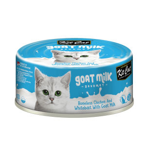 [Bundle of 24] Kit Cat Goat Milk Gourmet Wet Food 70g Irresistible Flavor Decrease Inflammation Good Digestion
