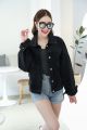 Jacket แจ็คเก็ตยีนส์แขนยาว เสื้อคลุมยีนส์ เสื้อยีนส์สาวอวบ เสื้อยีนส์คอตตอนใส่ได้ทุกดอกาศ. 