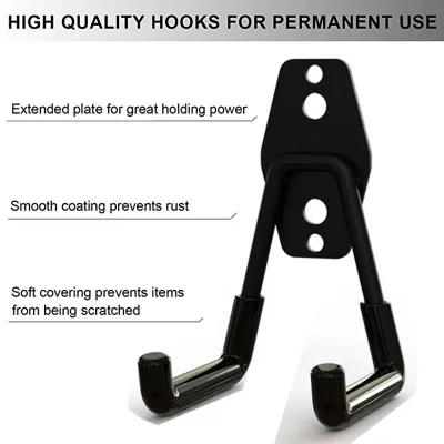 Heavy Duty Hook Bike Hanger Wall Mount Garage Gantungan Sepeda Dinding Multifungsi For Garden Tools Bulky Items