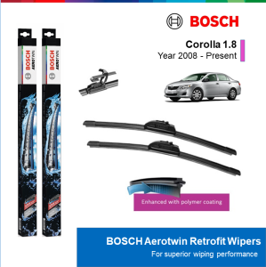 BỘ GẠT MƯA BOSCH AEROTWIN 26" & 14": TOYOTA COROLLA  ĐỜI XE 2008 ĐẾN NAY