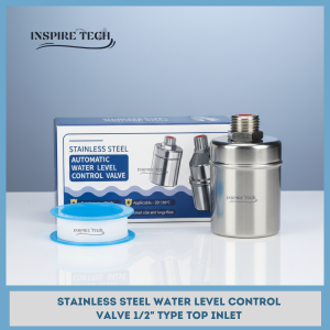 Stainless Steel Water Level Control Valve 1/2" Type Top Inlet /  Katup Apung Kontrol Level Air Otomatis untuk Tangki Toren Pompa Air Rumah Tangga