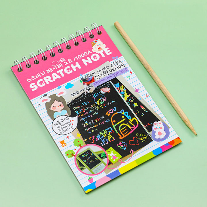 Scratch Note Book Art Paper Rainbow Mini Notes Sketch Drawing Pad for ...
