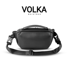 Kaneen Waistbag Volka - Tas Selempang Pria Pinggang Waistbag Waterproof Hitam