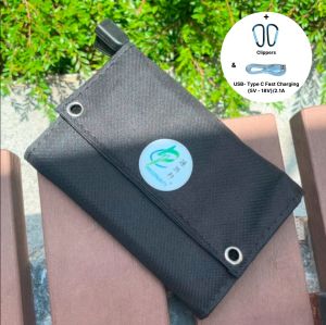 PV-ENer Solar Power Bank 5V 40W Portable Foldable 2USB Waterproof for Phone Charger Outdoor Emergency Backup Electricity Tourism