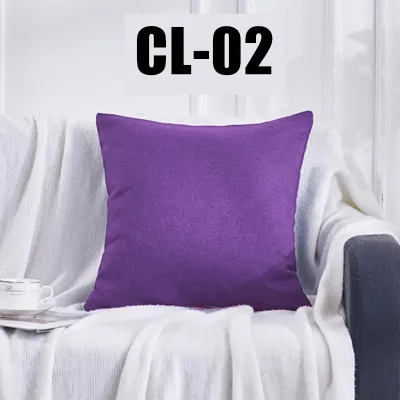 Cushion Cover Pillow Cover Solid Color Linen Style 40x40cm 45x45cm