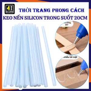 SET 10 Keo Nến Silicon Nhiều Màu Và Nhũ Kim Tuyến Long Lanh Trang Trí Dùng Cho Máy Bắn Keo 20W - Keo Silicon Làm Đồ Hand Made - Sửa Chữa Gia Đình