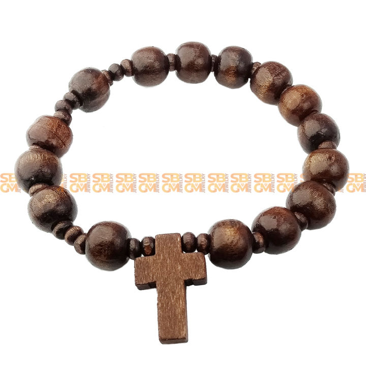 Buy Catholic Wood Stretch 1 Decade Rosary Bracelet for Men or Unisex Online  in India - Etsy