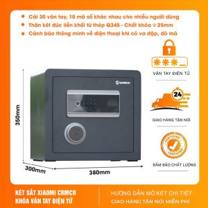 [BH 6 NĂM] Két Sắt Mini Nhập Khẩu Safiron 35LS Vân Tay Điện Tử Kết Nối App Điện Thoại