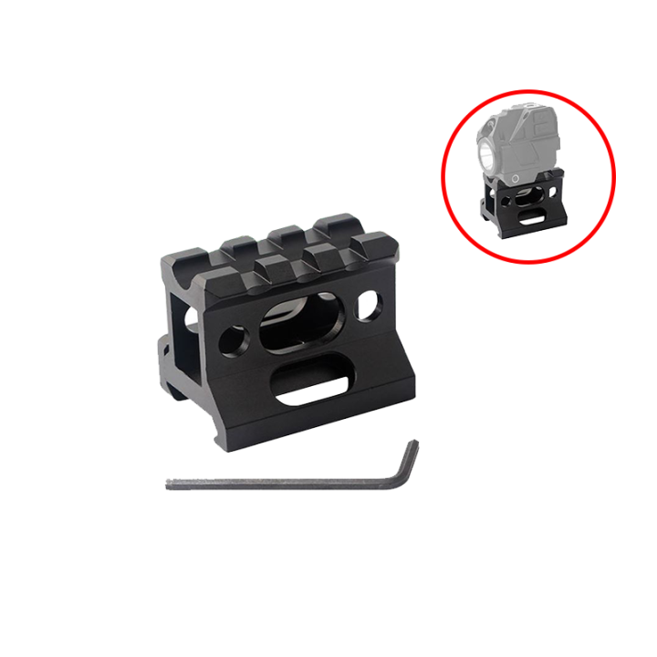 Tactical Rail Mount Scope Rise Mount See Through Design Riser Bracket ...