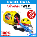 KABEL DATA VIVAN CBC100 TYPE C Kaleng Isi 20 Pcs & 10 Pcs - Kabel Vivan Tipe C  Kabel Data Type C  Kabel Vivan Isi 20 Pcs  Data Cable  Kabel Vivan Type C  Cabel Charger Fast Charging  Tipe C Kabel Casan Toples Kaleng Isi 20Pcs 20 Buah. 
