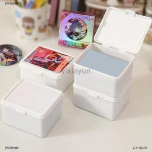 [COD] yixiayun Korean Transparent Storage Box Box Card Photocard Storage Box Photo Card Organizer Classification Flip Box