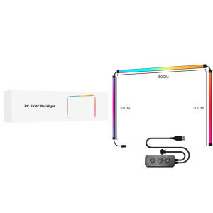 Đèn LED RGB SyncLight Đồng Bộ Màu Theo Màn Hình USB Điều Khiển Bằng Phần Mềm Trang Trí Góc Máy Tính