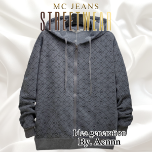 MC Limited Premium Print Hoodie Jacket Long Sleeve with Zipper Closure and Logo Pattern - Available in Multiple Colors