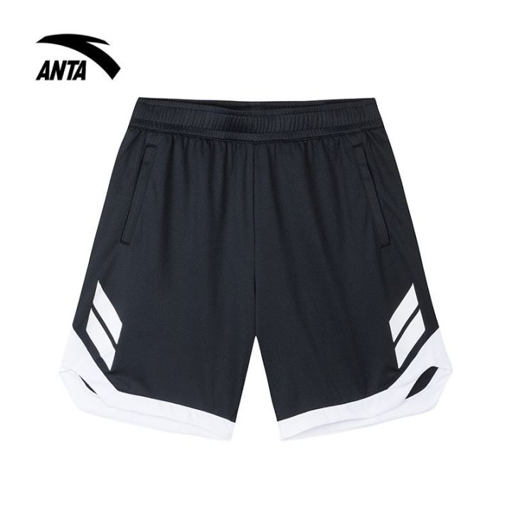 ANTA Men Basketball Knit Game Shorts In Basic Black/Pure White | Lazada