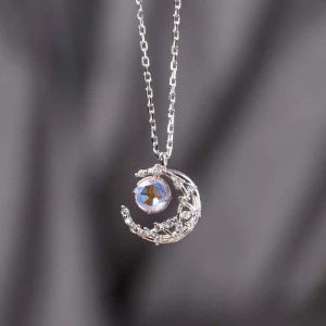 Dây Chuyền Bạc 925 Đá Moonstone Đổi Màu Bạc Hiểu Minh DMD541