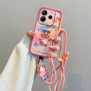 เคสโทรศัพท์ Redmi Note 14 5G 4G RedmiNote14เคสนิ่มลายการ์ตูนน่ารักพร้อมด้วยสายคล้องป้องกันเลนส์กันกระแทกฝาครอบหลังซิลิโคน2025