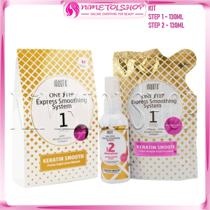 (KIT) INAURA One Step Express Smoothing 130gr Obat Pelurus Rambut Keratin Hair Rebonding Resistant