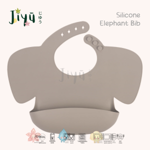 JIYU [JB-015] Silicone Elephant Bib  / Celemek Gajah Silicon BPA FREE