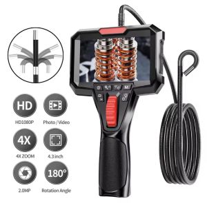 Inskam 2-Way Articulation Endoscope 2MP 6.2มม.HD 1080P Steerable Endoscope กล้อง 4.3 นิ้วสําหรับผนังเครื่องยนต์รูกล้อง