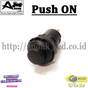 Saklar Tombol Bulat Push ON Universal Switch / Sakelar Push On Buton Bulat Warna 2Pin / Push ON 2pin