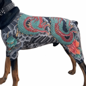 HEALMEYOU Lifelike Dog Cat Tattooed Vest Funny Four Seasons Pet Clothes Creativity Breathable Pet Tattoo Jacket For Pet S To 6XL