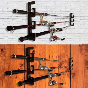 Heavy Duty Fishing Rod Rack for Wall and Ceiling Fishing Pole Holder Wall Mounted Fishing Rod Holders for Garage