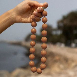 DGFDF Candy Color Beaded Necklace Large Round Clavicle Chain Fashion Colorful Women Choker Women Girls