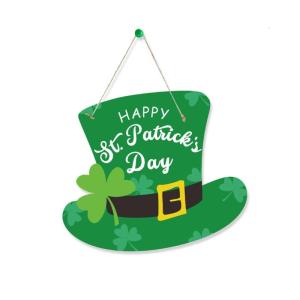 Festival Shamrock Party Hanging Plaque Welcome Door Sign Perfect for Patricks Day Celebration and Home Store Decors