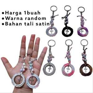 GANTUNGAN KUNCI SALIB /KEYCHAIN MAKRAME ROHANI SALIB