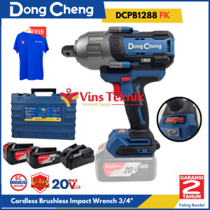 Mesin Pembuka Baut DONGCHENG DCPB1288 FK Cordless Brushless Impact Wrench 3/4" DCPB1288FK