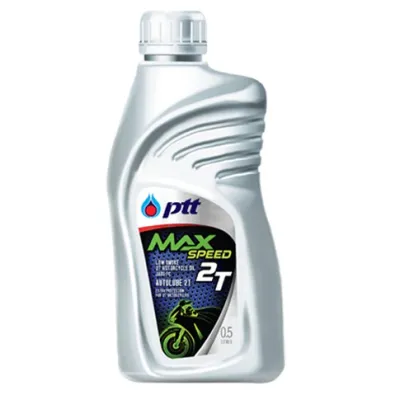 น้ำมันเครื่อง PTT ออโตลูป Max Speed 0.5 ลิตร 2T แบบ 1 กระป๋องและ ยกลัง 20 ขวด