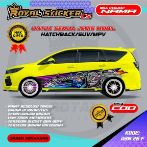 RBN 26-STIKER DECAL MOBIL YARIS BRIO ERTIGA KIJANG JAZZ RUSH PAJERO XPANDER GRATIS CUSTOM NAMA