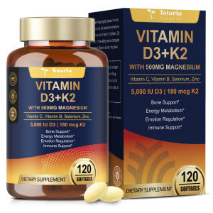 9-in-1 Vegan Totaria Nutritional Supplement Magnesium Glycinate 500mg with D3 K2 Zinc & Selenium 120s