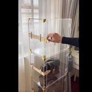UrbanSpace SG- Luxury Bag Acrylic Storage Artifact Household Storage Vintage Bag Organizer Display Cabinet Dustproof es