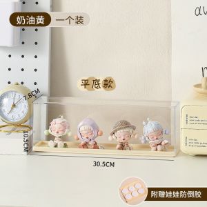SG Seller Acrylic Popmart Display Box Figurine Display Case Molly Labubu Cabinet Rack With Removable Shelf Stackable