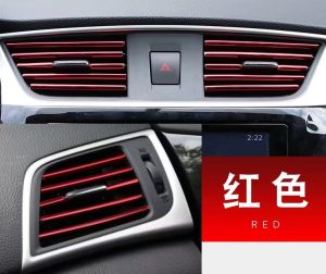 AIR COND COLORFUL STRIP LINING Car Interior Chrome Trim Grid Decoration Line Dashboard Grill Sticker Accessories Aircond Liner 汽车空调装饰亮条 Axia Myvi Bezza Alza Waja Saga Wira Persona Iriz Aruz Ativa Viva