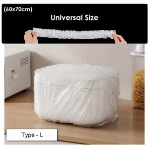 【Fast Shipping】 10Pcs Disposable Food Cover Elastic Plastic Wrap Food Grade Lids Shoe Cover Shower Headgear Bowls Caps Fresh Saver LZC-Plastic-Cover