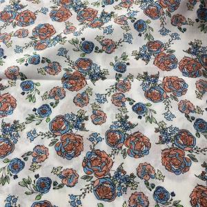 Cotton Poplin Vintage Rose Fabric for Sewing Quilting Patchwork Summer Girls Childrens Tops and Skirts DIY Materials TJ20339
