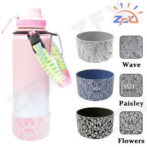 Thermoflask Accessories Hydro Flask Silicone Cover Aquaflask Tumbler Rubber Boot 40oz 32-40 OZ 12-24oz Soft Shell Strap Handle