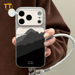 Tri-Town Luxury Lychee Leather Case For iPhone 17 16 15 11 12 13 14 Pro Max Hard Back Cover Skin Feel Casing with Phone Strap #EV37