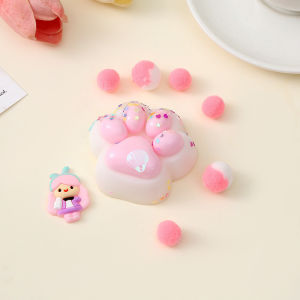 Squishy Toys Cat Paw Fidget Toy Set Kawaii Slow Rebound Squeezy Toys Relief Toy Soft Fidget Gift