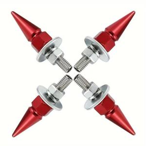 4 cái hợp kim nhôm màu biển số xe vít cố định cho xe ô tô xe máy phổ biến sửa đổi biển số xe bu lông ốc vít phụ kiện xe hơi